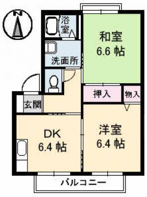 ヘリテージ雅Ⅰ　Ａ棟 202の間取り画像