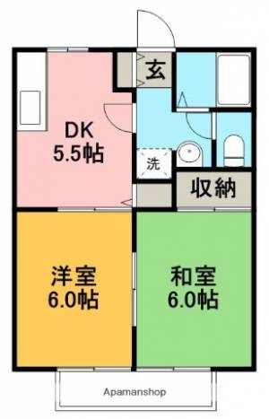 津ノ宮ガーデン Ａ１０２の間取り画像