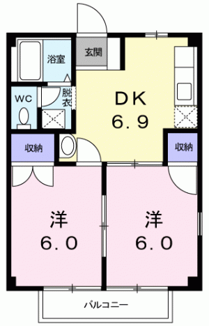 コーポ横浜Ⅱ 201の間取り画像