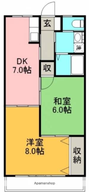 カーサＮＡＫＡＮＯ 202の間取り画像