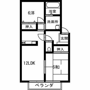 クレール林崎　Ｂ棟 102の間取り画像