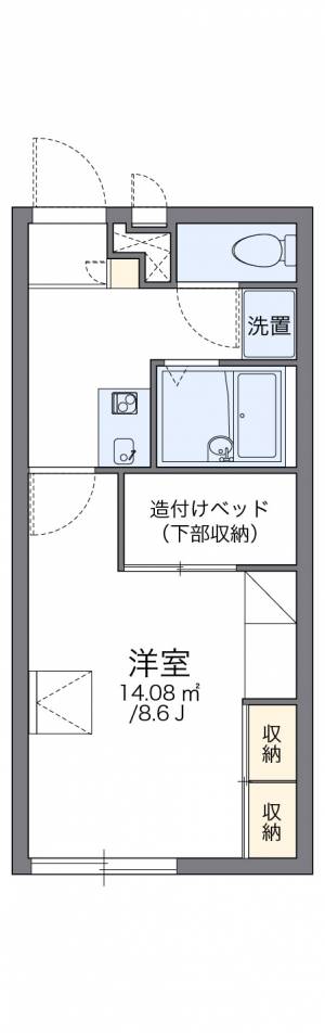 レオパレスパル２００２ 106の間取り画像