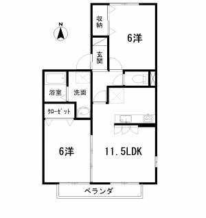 ブルージュ北久保 101の間取り画像