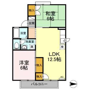 セジュール島本 201の間取り画像