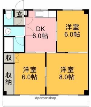 サンハイツ 201の間取り画像