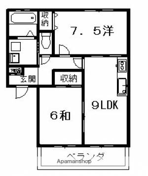 ハイツフルール 101の間取り画像