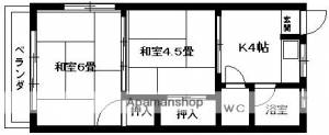 中越コーポ 201の間取り画像