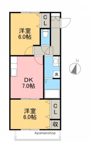 グレイス五台山 202の間取り画像