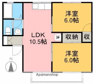 ピュアステイツ一宮中町 Ｂ１０１の間取り画像