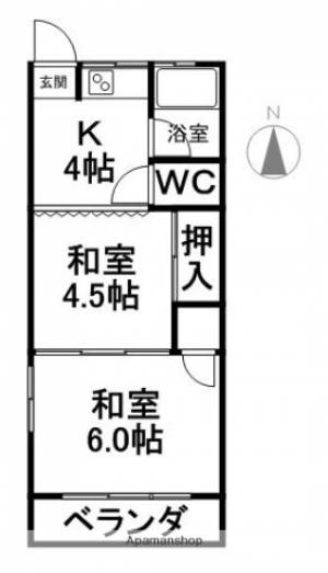 中越コーポ 301の間取り画像