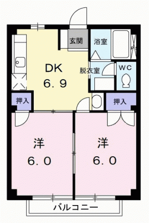 めぞん桂 202の間取り画像