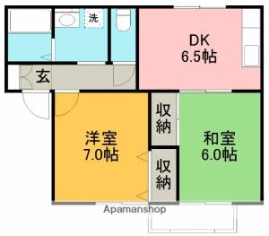 フラワーハイツ（大津） 202の間取り画像