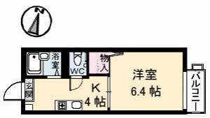 アメニティ土居　Ａ棟 203の間取り画像