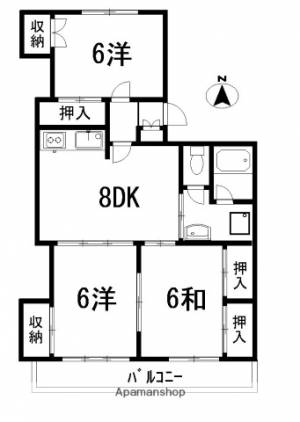 パークサイド葛島 ２Ａの間取り画像