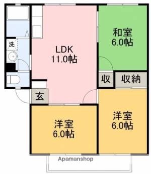 ハイツアネックスⅠ　Ｅ棟 201の間取り画像