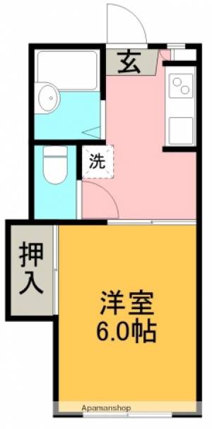 ハイツ蒲原 101の間取り画像