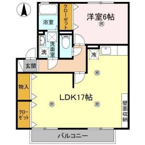 ビレッジ北久保　Ａ棟 Ａ２０３の間取り画像