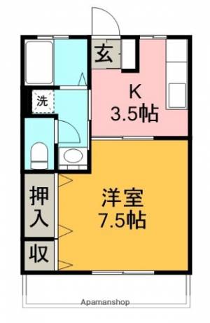 ハイツｆａｔａ 103の間取り画像