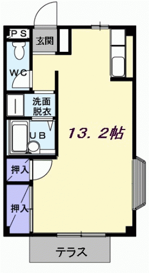 あうんハイツ 101の間取り画像