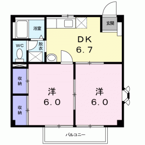 イースト　ハイツ 201の間取り画像