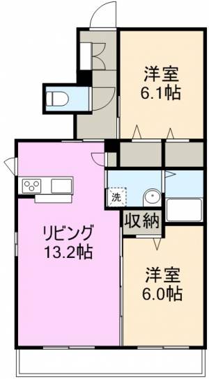 シャーメゾン一ツ橋Ⅱ 101の間取り画像