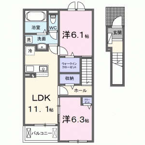 メゾンリアン 203の間取り画像