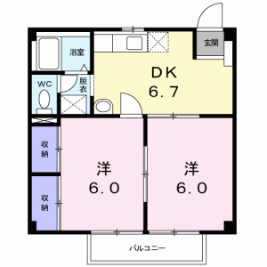 タウニー八王子Ⅰ 103の間取り画像