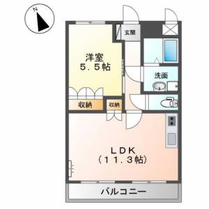 メルヴェール壱番館 103の間取り画像