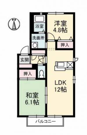 クレセント・トウヨウ　Ｃ棟 201の間取り画像