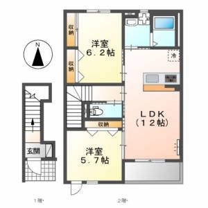 スカイハウス 202の間取り画像