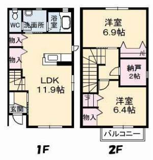 フレグランス桃源 103の間取り画像