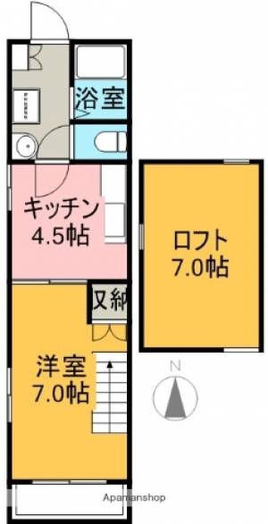 コーポＩＯＲＯＩ 205の間取り画像