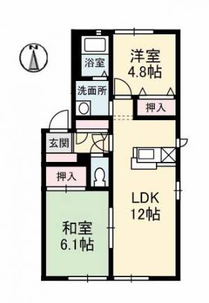 クレセント・トウヨウ　Ｃ棟 101の間取り画像