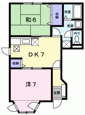 クレストール長岡　Ｃ 101の間取り画像