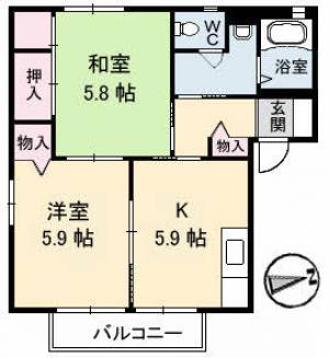 シャーメゾン愛宕山　Ｂ棟 201の間取り画像