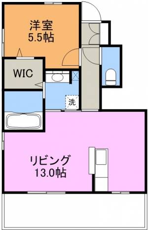 ヴィラ　フクオカ　Ｂ棟 102の間取り画像