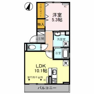 コンフォート倉Ⅱ 301の間取り画像