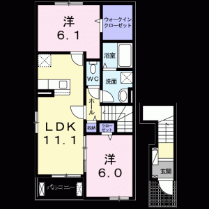 ペルル東浜Ⅰ 201の間取り画像