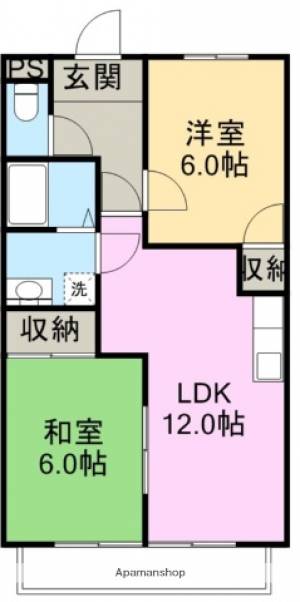 ボーヴィラージュ和田Ⅱ Ａ６号の間取り画像