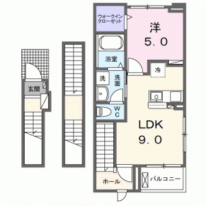 中之島荘 301の間取り画像