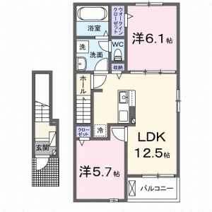 紫陽花Ⅹ 204の間取り画像