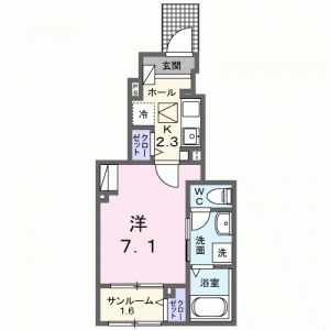 中之島荘 102の間取り画像