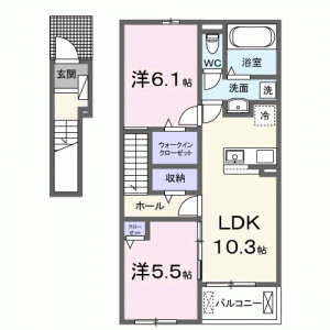 紫陽花Ⅷ 202の間取り画像