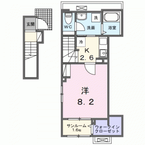 中之島荘 203の間取り画像