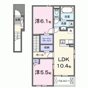 紫陽花Ⅸ 201の間取り画像