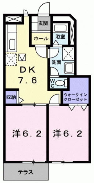 サウス　メゾン 102の間取り画像