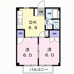 コーポいけのうえ 104の間取り画像