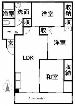 ハピネスシティ 302の間取り画像