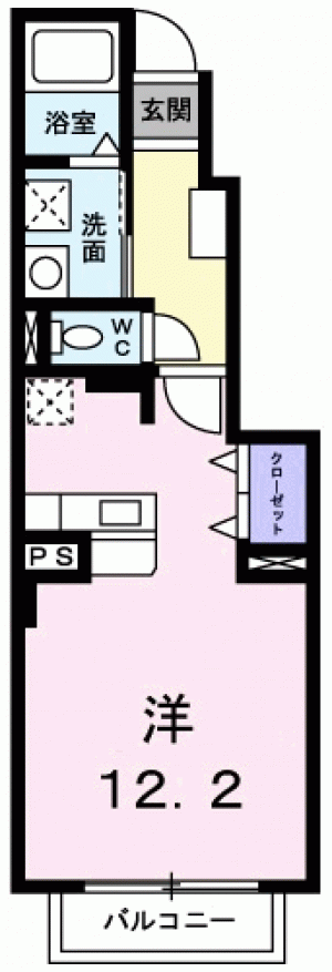 松岡ハイツⅢ 101の間取り画像