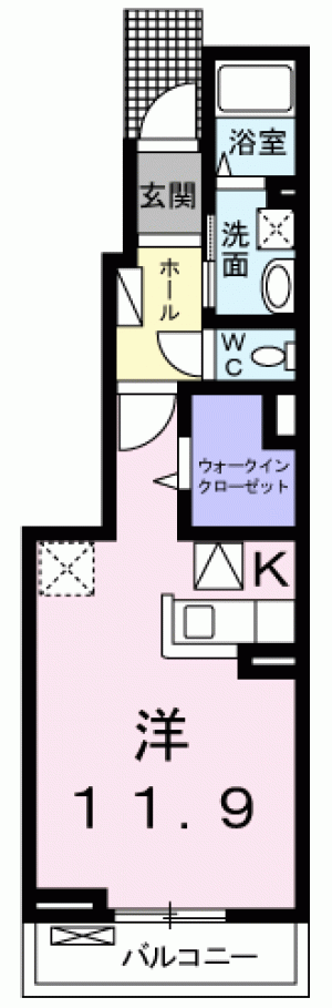 アルバータ　Ⅱ 103の間取り画像